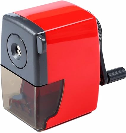 Liuxc Taille Crayon Bureau Mecanique Taille Crayon Special Coque En Plastique Manivelle Poignee Bureau Fournitures Scolaires Rouge Amazon Fr Fournitures De Bureau