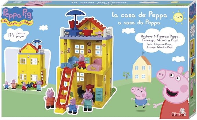 Casa de Peppa Pig de bloques de construcción (Simba 6063439): Amazon.es: Juguetes y juegos