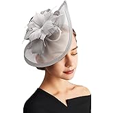 DRESHOW Women Fascinator Hats Tea Party Hat Vintage Pillbox Hat Headband for Cocktail