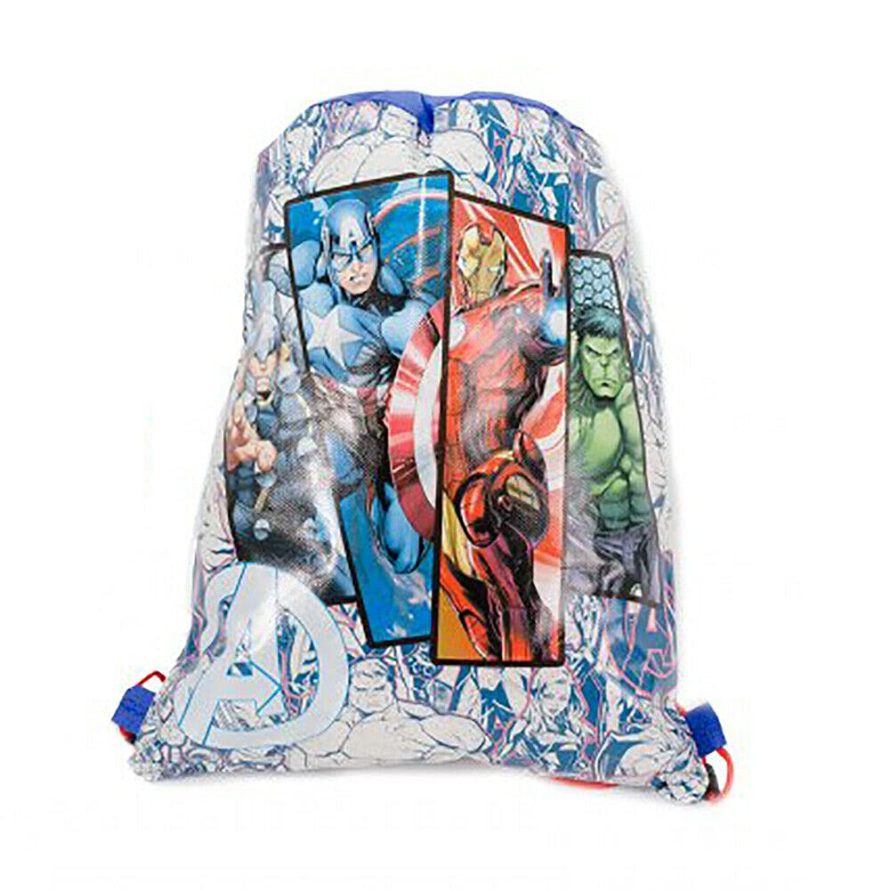 Marvel Avengers Children's Character Pull String School Gym Shoe Swim P.E. Bag