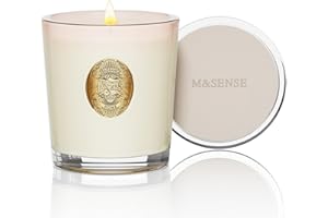 M&SENSE Luxury Colored 10.2 oz Soy Wax Candle | Jasmine Scented | 55 Hour Burn Home Scented | Candle Gift for Women and Men C