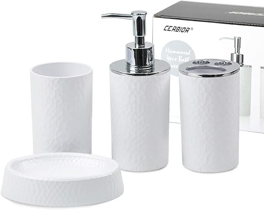 Amazon Com Cerbior Bathroom Accessories Set 4 Piece Bath Ensemble