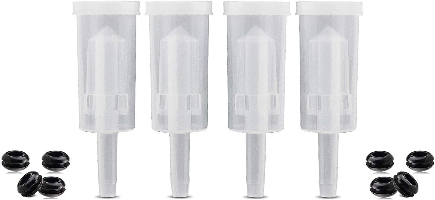 CUHAWUDBA Fermentation Airlock Kit with Silicone Grommet for Preservation, Brewing, Fermentation Sauerkraut, Kimchi (4 Piece Safety Lock and 8 Hole Rings)