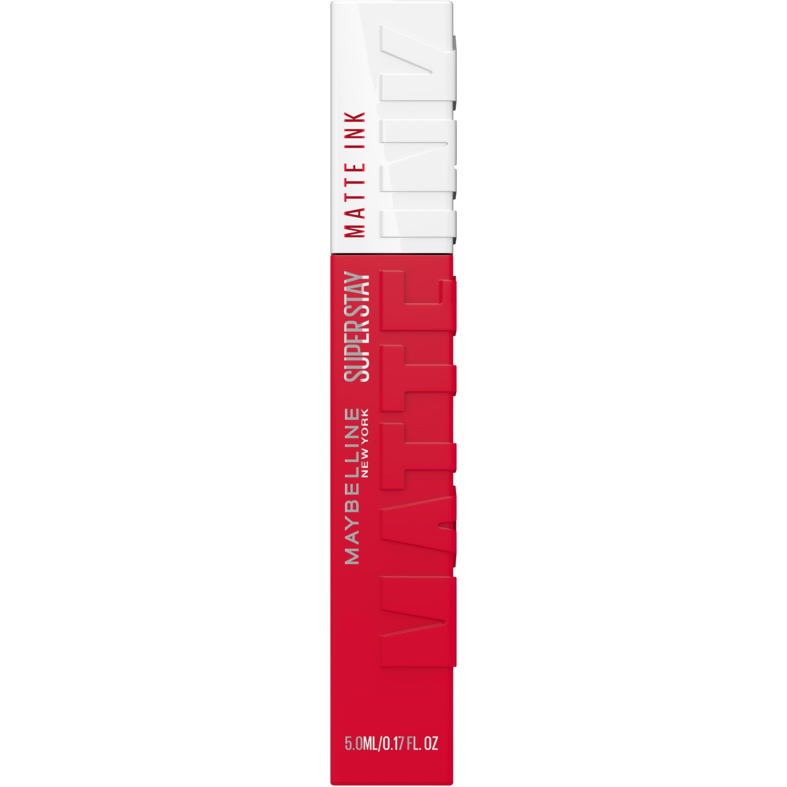 Maybelline Lipstick, Superstay Velvety Matte Ink Liquid Lipstick, Up to 16H Non Transferable, Vibrant Longlasting Finish, Non Drying, Red Orange Liquid Lipstick 325 Shot Caller