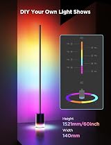 Govee LED Floor Lamp RGBIC Dimmable 152cm with Matter Alexa App Remote view 3