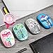 FD V8 Wireless Mouse Battery Included, 2.4G Cute Colorful Animal Slim Silent Travel Cordless Mouse Optical Designed Mice with Nano Receiver Compatible for Laptop Computer PC Chromebook (Green Peacock)