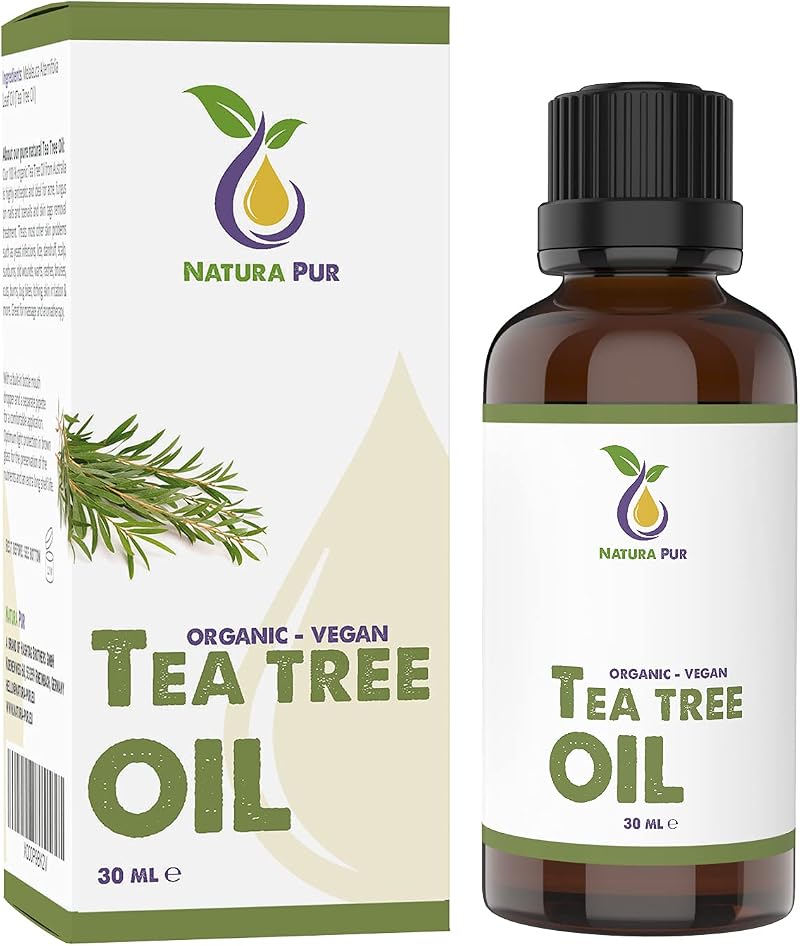 Natura Pur Organic Tea Tree Oil 30ml 100% Pure Australian Vegan