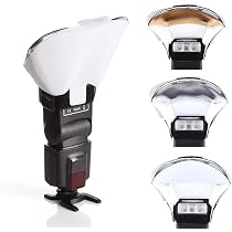 Diffuseur Flash Réflecteur Argent/Blanc - Softbox Portable Pour Appareil Photo, Élastique, Lumière Douce