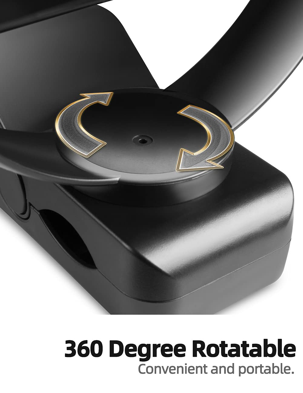Viniper 6 inch Rechargeable Clip on Fan, 5000mah Battery Desk Fan : 360° Rotation & 3 Speeds Strong Wind Portable Fan, 8-30 Working Hours, Quiet and Powerful (Black)