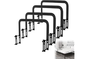 Rioychan Mattress Slide Stopper Keep Bed from Sliding, Non-Slip Mattress Holder Gripper Retainer Bart o Prevent Sliding for Metal Bed Frame - 4 PCS