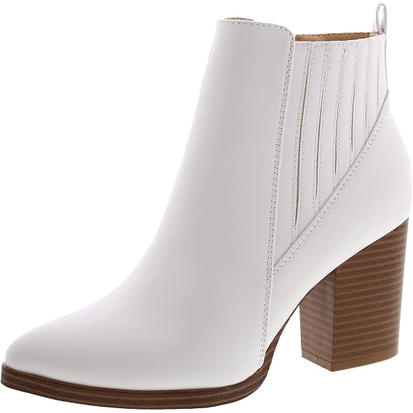Botas De Tobillo De Piel Auténtica TinaCus Para Mujer - Hechas A Mano, Puntera Cuadrada, Tacón Grueso, Elásticas