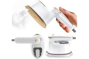 Liebssen Portable Clothes Steamer 140x80mm Ceramic Glaze Panel Iron 120ml Water Tank 1100W & 15s Fast Heat Up 4-speed Steamer