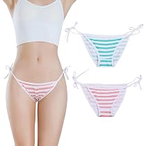 TOMORI Hot Cute Japanese Style Blue&pink Stripe Panties Bikini ...