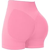 Sunzel Women's Seamless Scrunch Butt Biker Shorts – High Waisted Booty Lifting Workout Yoga Gym Shorts with Tummy Control