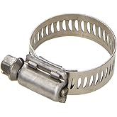 Breeze 63012H Marine Grade Power-Seal Stainless Steel Hose Clamp, Worm-Drive, SAE Size 12, 11/16" to 1-1/4" Diameter Range, 1