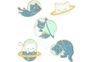 ZOFLY Cute Cat Frog Rabbit Animal Pins, Personality Animation Enamel Pin Set, Brooches for Bag, Lapel, Buckle, Hat, Clothing Accessories, Birthday Gift, Christmas Presents