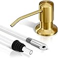 Kitchen Sink Soap Dispenser Extension Tube kit (51 INCH), Brushed Gold Kitchen Sink Soap Dispenser, Sink Soap Dispenser with Metal Check Valve