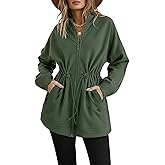 CHICME Womens Zip Up Hoodie Long Sleeve Oversized Sweatshirt Fall Fashion Casual Jackets Winter Clothes