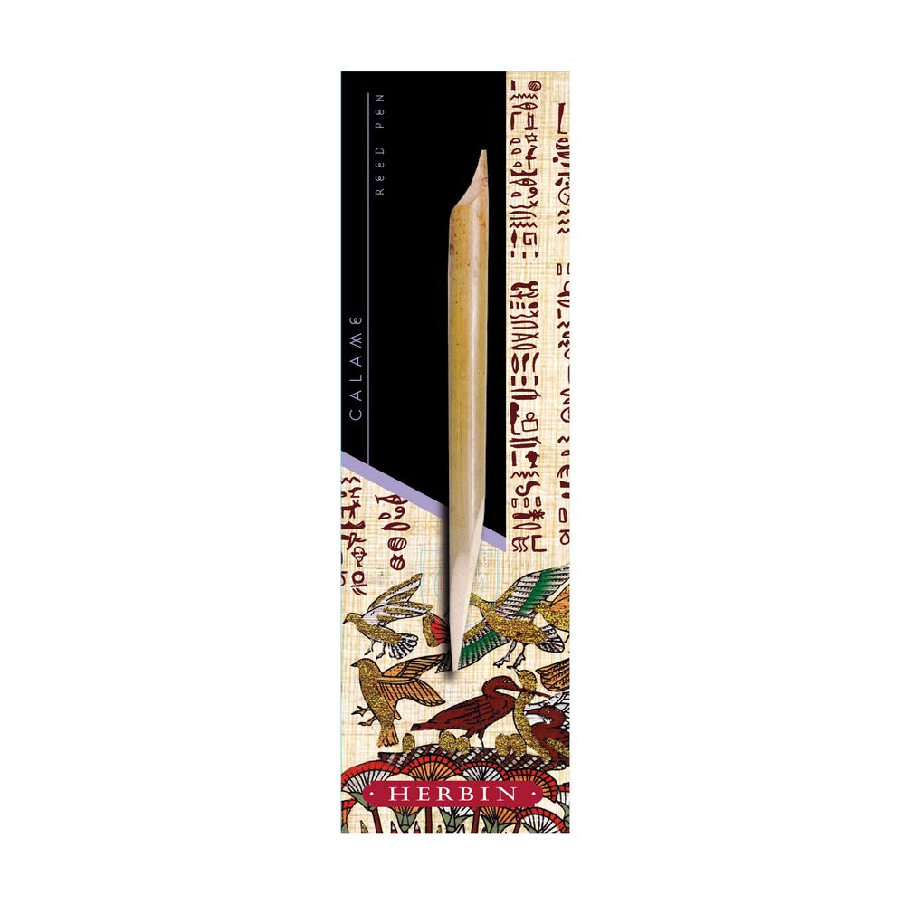 Jacques Herbin 22600T - Large 18 cm calamus reed pen - (delivered in a plastic insert) - Calligraphy - writing - drawing - use with papyrus paper - French Made