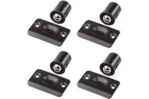 HOMOTEK 4 Pack Drive in Ball Catch with Strike Plate for Closet Doors, Oil Rubbed Bronze, 13/16 Inch x 1-1/8 Inchs,Die-cast, 
