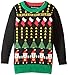 Alex Stevens Boys' Santa Invaders Video Game Ugly Christmas Sweater