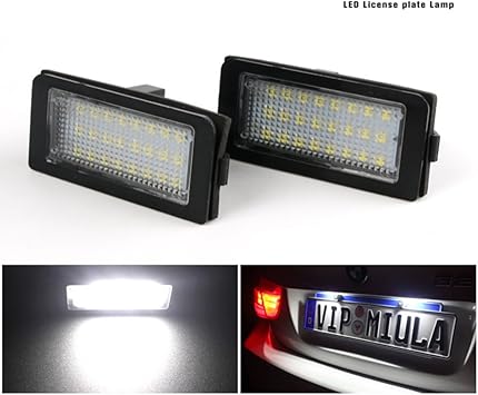 Keyecu 2 Pezzi 12 V 6500 K 3528 Smd Super Led Bianco Lampadine Luce Della Targa Lampade Guida Lampada Universalmente Utilizzata Per E38 Amazon It Auto E Moto