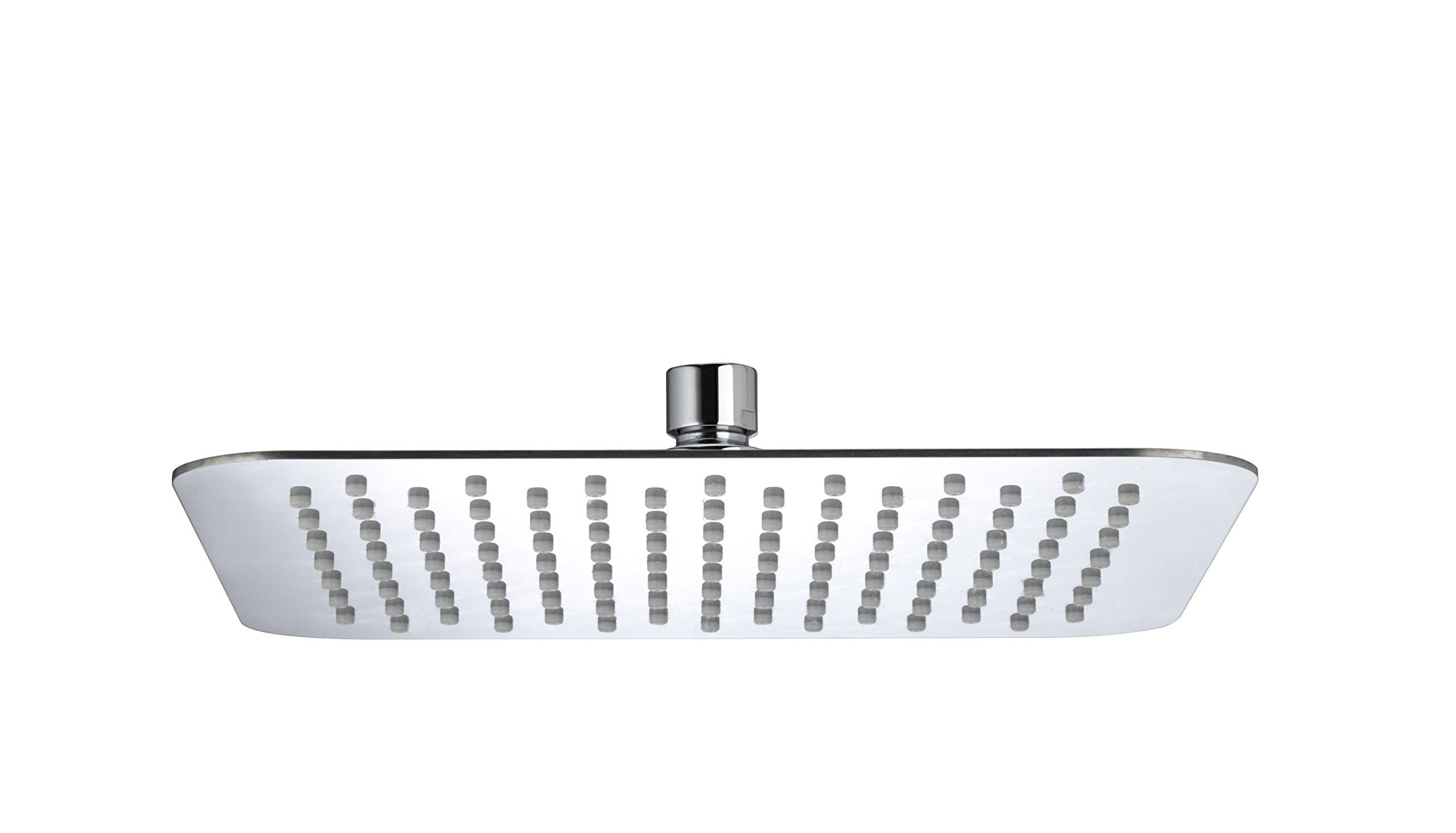 Bristan FH SLSQ02 C 250 mm Slimline Square Fixed Head - Chrome Plated, Rose