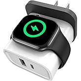 3-in-1 Charger for Apple Watch,PD 25W Dual Port Wall Charger Block for iPhone,USB C Fast Charging,Travel Essential Charge for iWatch Ultra/SE/10/9/8/7,iPhone Series 17/16/15/14,Android (White)