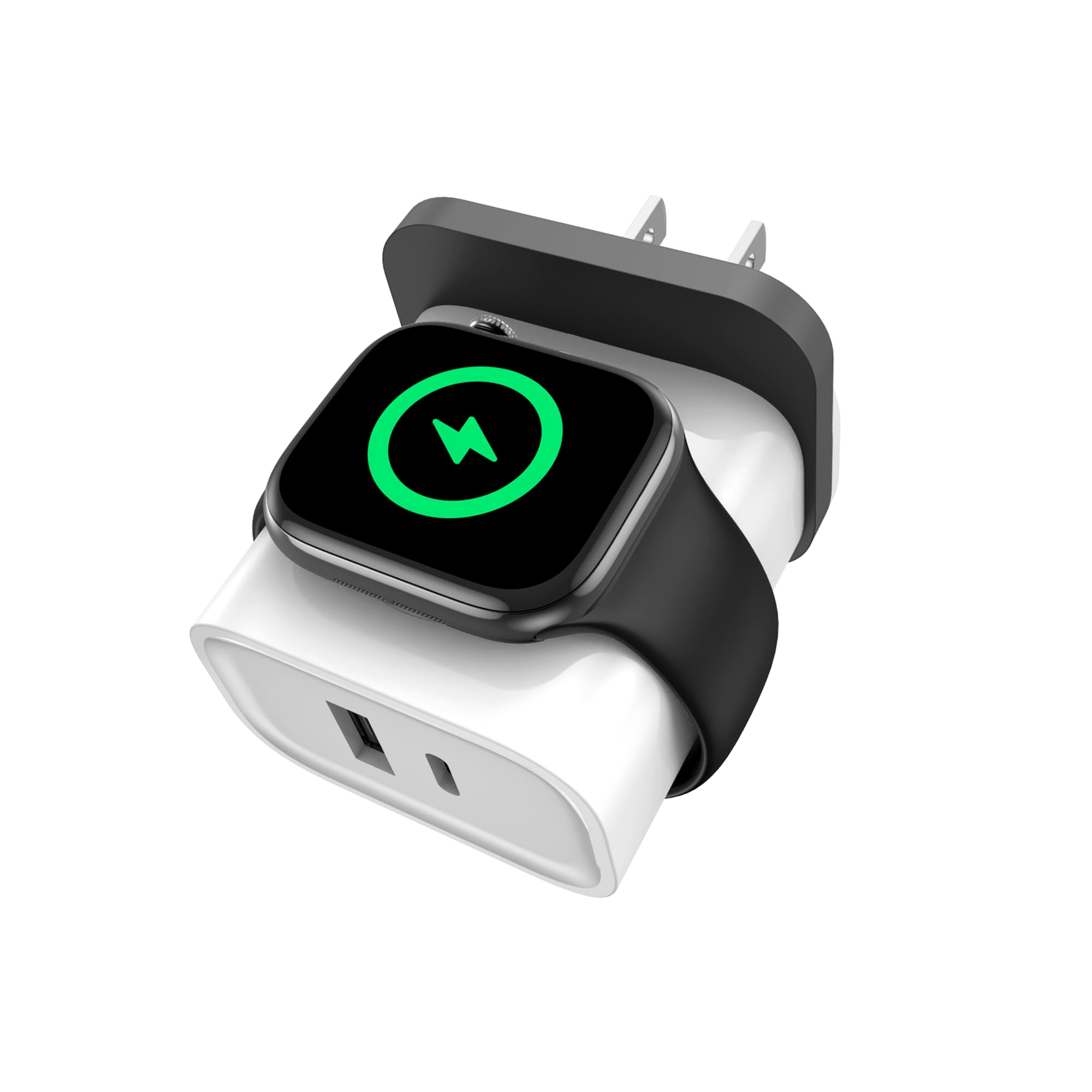 View 1 of 3-in-1 Charger for Apple Watch,PD 25W Dual Port Wall Charger Block for iPhone,USB C Fast Charging,Travel Essential Charge for iWatch Ultra/SE/10/9/8/7,iPhone Series 17/16/15/14,Android (White)