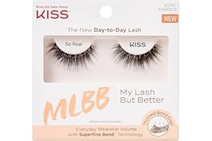 KISS My Lash But Better, False Eyelashes, 'So Real', 12mm, Includes 1 Pair Of Lash, Easy to Apply, Reusable Lash Clusters
