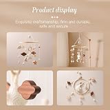 Promise Babe Baby Wind Chimes Moon Stars Mobile Handmade Crochet Wood view 4