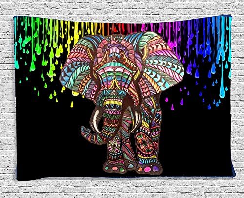 Tapestry Elephant,Wall Hanging Tapestry Elephant Hippie Picnic Beach Sheet Dorm Decor Tapestry