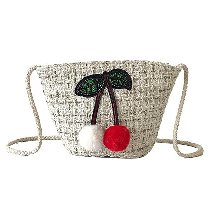Bfmyxgs Mode Kleine Frische Und Schöne Kirsche Schulter Umhängetasche Handytasche für Frauen Mädchen Japan und Koreanische Ar