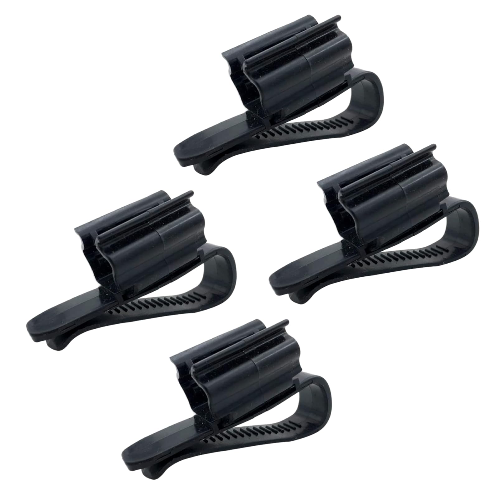 Hehglng 4Pcs Black Fish for Tank Mounting Clip Water Pipe Hose Holder Multifunction Adjustable Clamp for 0.31""-0.62"" Dia Tub Aquarium Tube Holder, Aquarium Air Pump Accessories