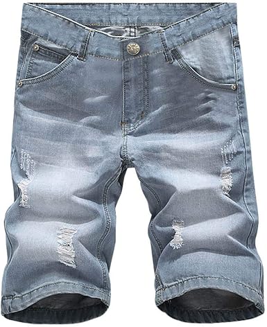 mens faded jean shorts