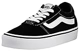 Vans Women's Ward Sneaker, Suede/CanvasBlack/White, 8