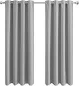 Aspire Homeware Blackout Curtains 66 x 72 Inch Grey Eyelet Two Panel