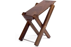 Muso Guitar Stool Foot Rest, Adjustable Foot Stool Folded Wooden Pedal,Pedicure Foot Stool Footrest 4 Level Suitable for Guitar (America Black Walnut)