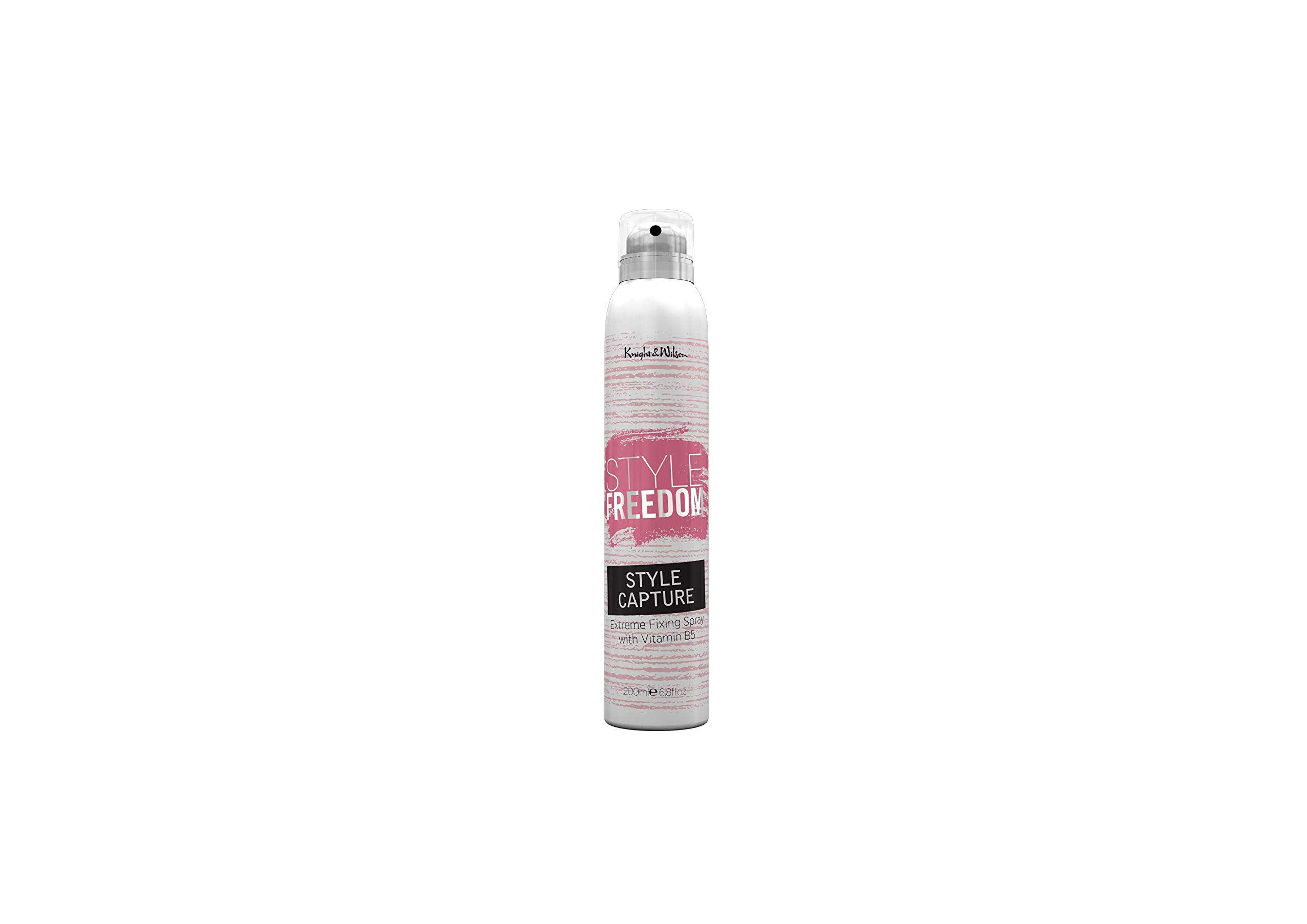 Knight & Wilson Style Freedom Capture Spray - Rich in Vitamin B5 to Boost Texture, with Extreme Hold, Fast Drying, and Extra Shine, for All Hair Types (200 ml)