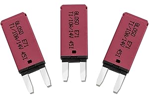 GLOSO Circuit Breakers E71 Mini ATM 10Amp Auto Reset (T1) - 3 Pack (10A)