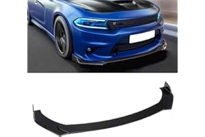 DREAMIZER Front Bumper Lip Chin Spoiler Splitter Diffuser Guard Wing Protector Trim Car Body Kit, Universal Fit for Most Cars, Gloss Black,4pcs