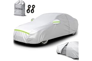 Favoto Car Cover Waterproof Sedan Cover 6 Layer Heavy Duty Universal Fit 450-495 cm Outdoor UV Protection All Weather Dustpro
