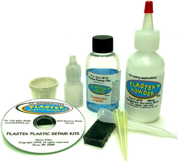 Plastex Plastic Repair Kit Easily glue, repair or remake broken