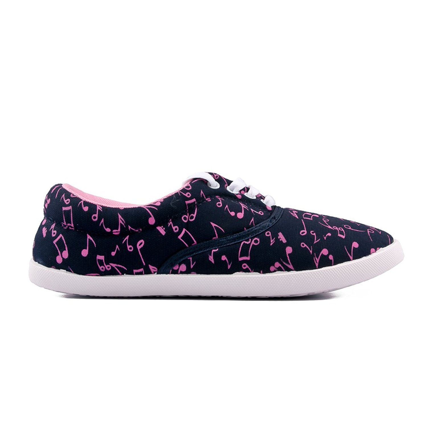 asian shoes amy-23 navy blue pink women canvas shoes