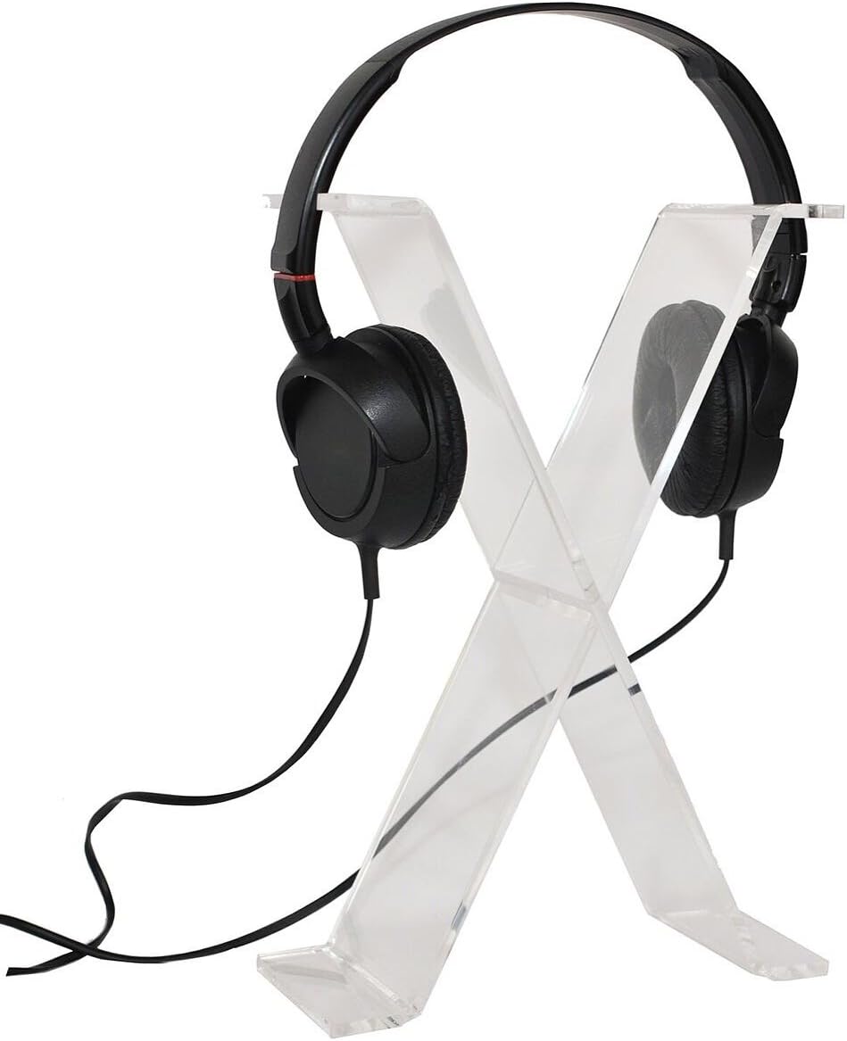 Bearsty Acrylic X-Style Headphone Stand - Clear