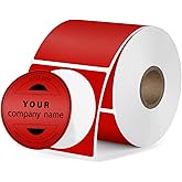 FINDAT Red Round Thermal Labels for M110 M120 M220 M221 1.18 Inch Circle Vinyl Thermal Stickers Self-Adhesive Waterproof Portable Direct Printer Label for Business Logo Design 300 PCS