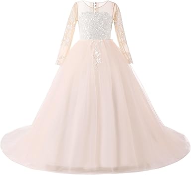 toddler long sleeve flower girl dresses