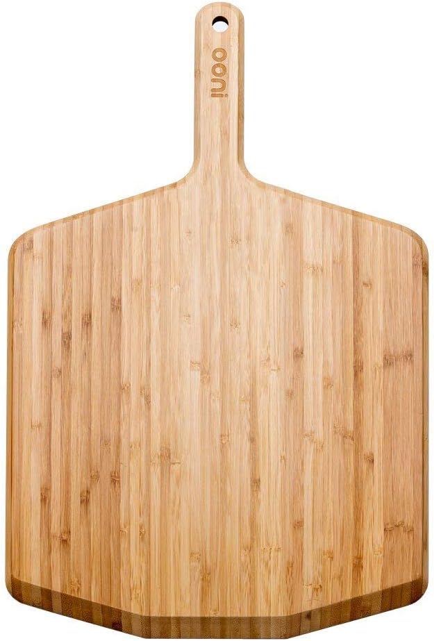 Ooni 16” Bamboo Pizza Peel, Wooden Pizza Peel 16 Inch/40cm, Pizza Spatula Paddle, Pizza Cutting Board
