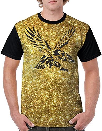 Raglan T-Shirt Cool Flying Eagle Short Sleeve Tee Tops Mens