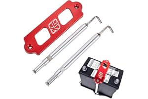 Kyostar Aluminum Battery Tie Down Kit with J Hook For Civic Integra (Red)